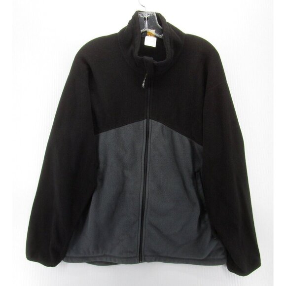 VINTAGE Rei Jacket Large Gray Fleece Windbreaker Full Zip Hiking USA - Picture 1 of 12
